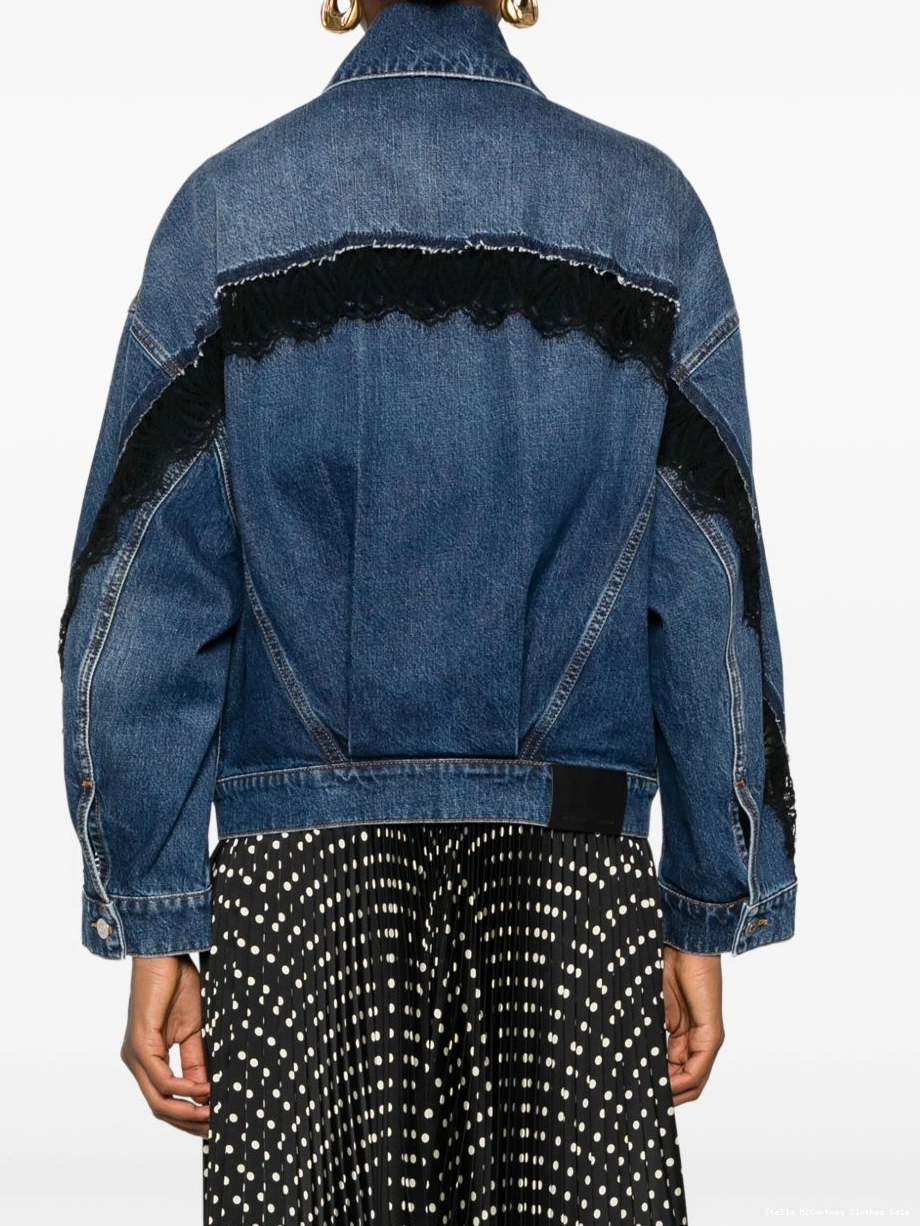 Cheap denim Stella jacket McCartney lace-detailing Women 0713